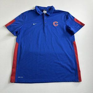NIKE DRI‎ FIT MLB AUTHENTIC COLLECTION CHICAGO CUBS POLO MEN'S SIZE MEDIUM